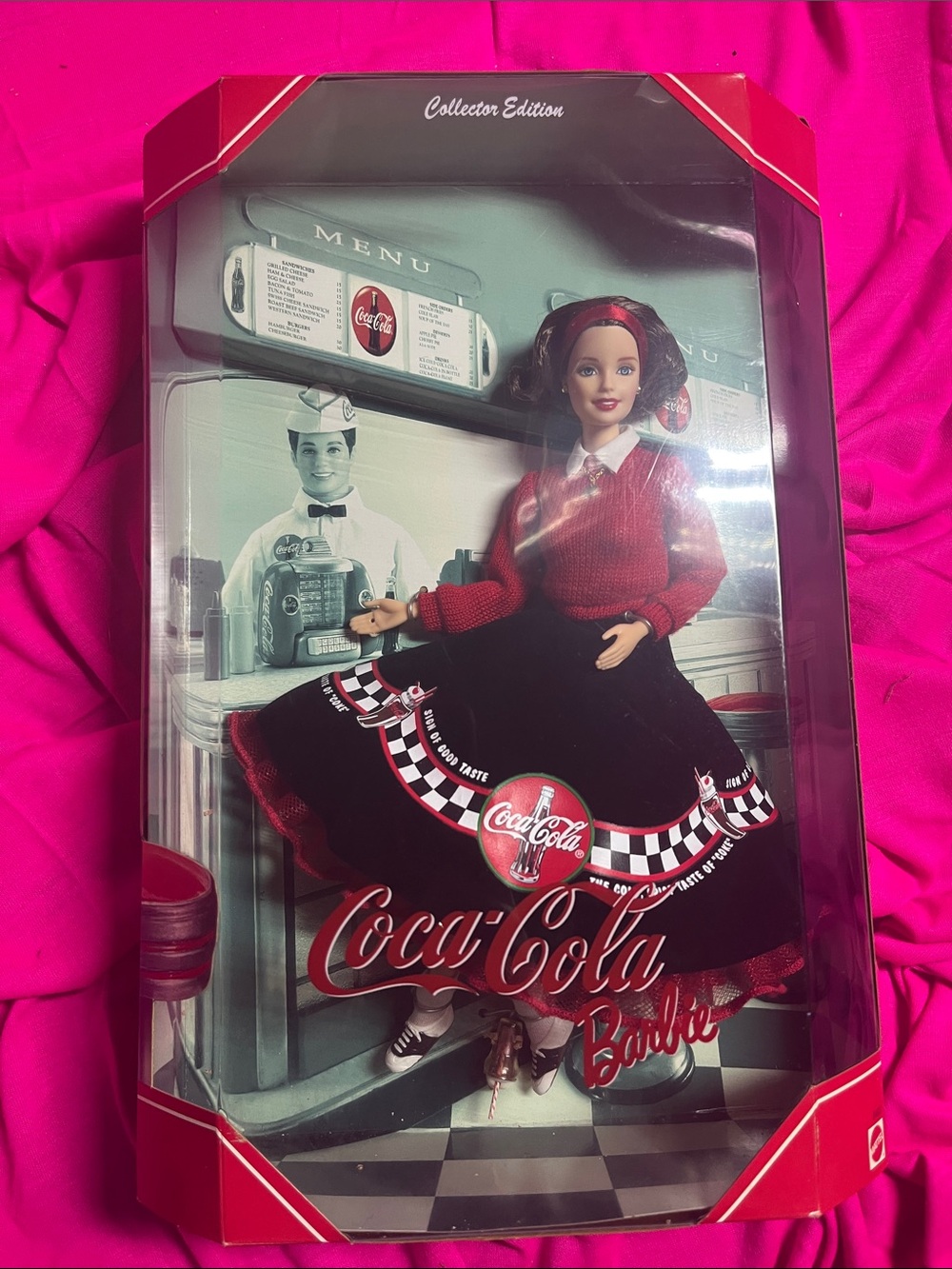 NRFB 1999 Coca-Cola Barbie Doll Collector Edition Soda Fountain Diner 24637
